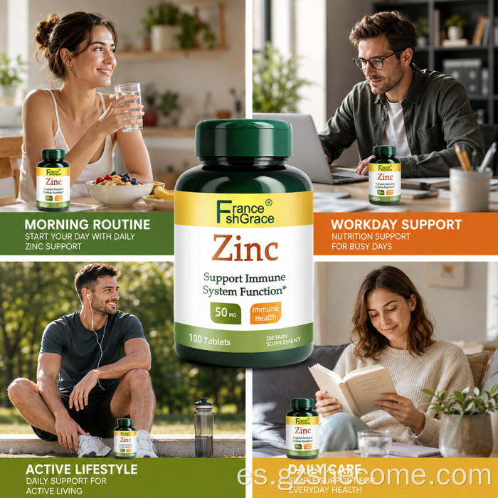 Shecome Zinc Tablets Apoyo a la salud inmune y antioxidante